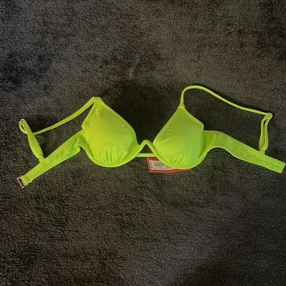 Women’s/juniors swimsuit. +extra top. NWT. Bikini size small purple/green 3pcs. - Picture 4 of 7